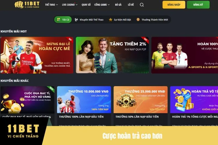Cược hoàn trả cao hơn